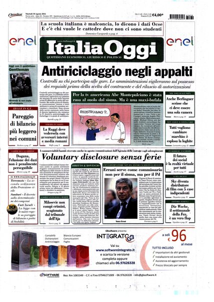 Italia oggi : quotidiano di economia finanza e politica